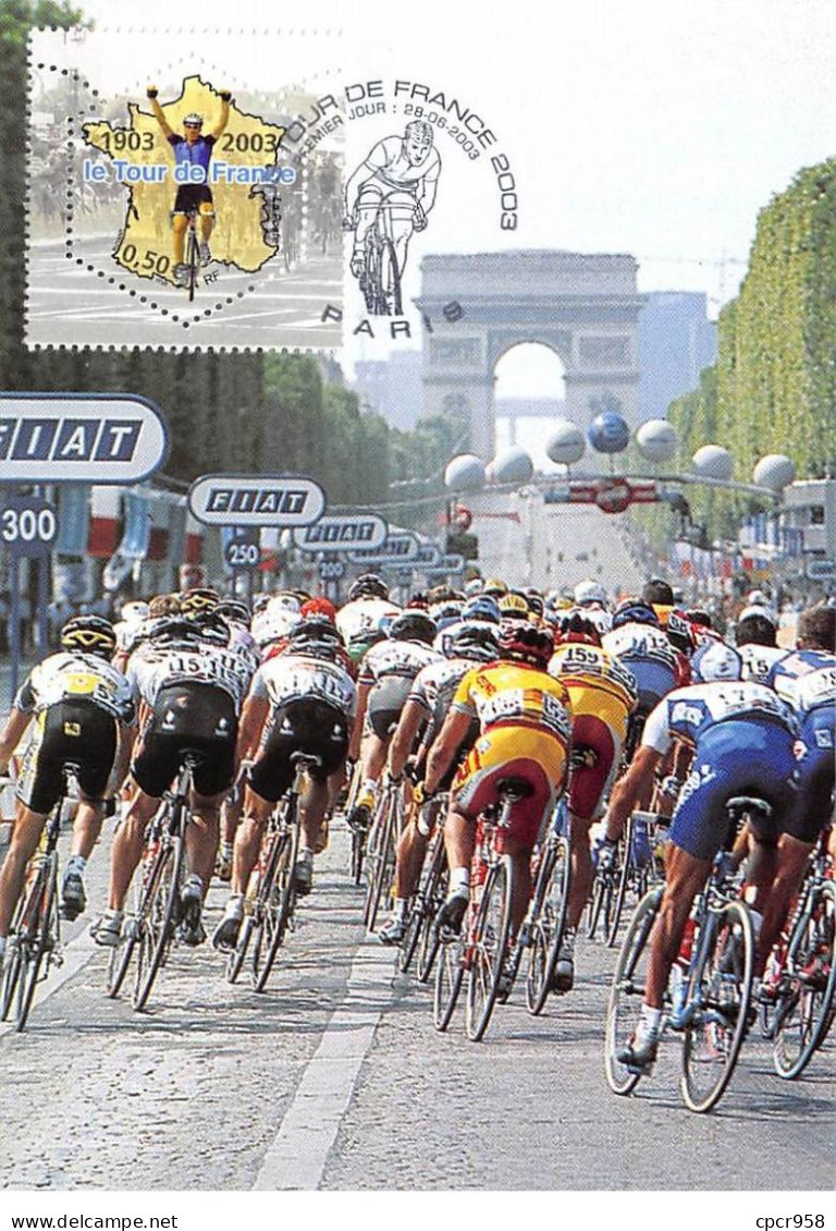 Carte Maximum - FRANCE - COR13251 - 28/06/2003 - Le Tour De France 2003 - Premier Jour - Cachet Paris - 2000-2009