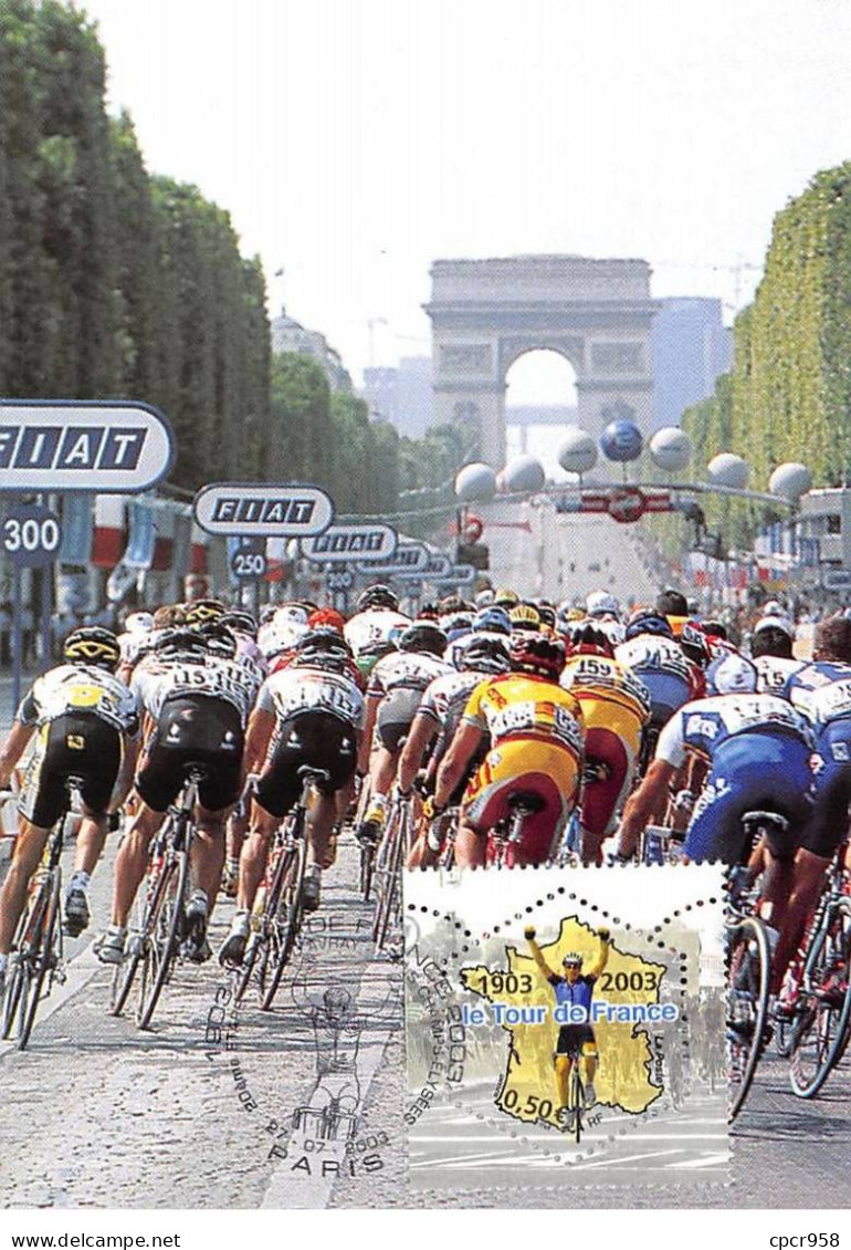 Carte Maximum - FRANCE - COR13253 - 17/07/2003 - Le Tour De France 2003 - 20eme étape - Cachet Paris - 2000-2009