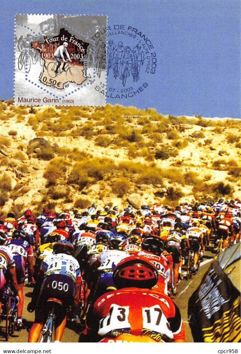 Carte Maximum - FRANCE - COR13254 - 13/07/2003 - Le Tour De France 2003 - Maurice Garin - Cachet Sallanches - 2000-2009