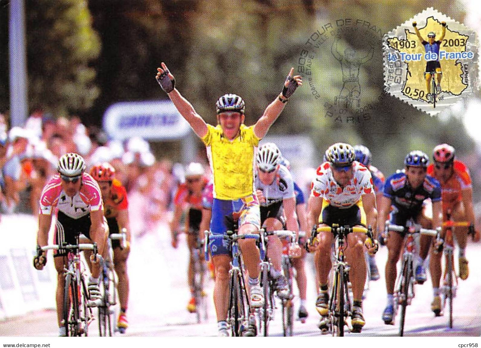Carte Maximum - FRANCE - COR13262 - 27/07/2003 - Le Tour De France 2003 - 20eme étape - Cachet Paris - 2000-2009