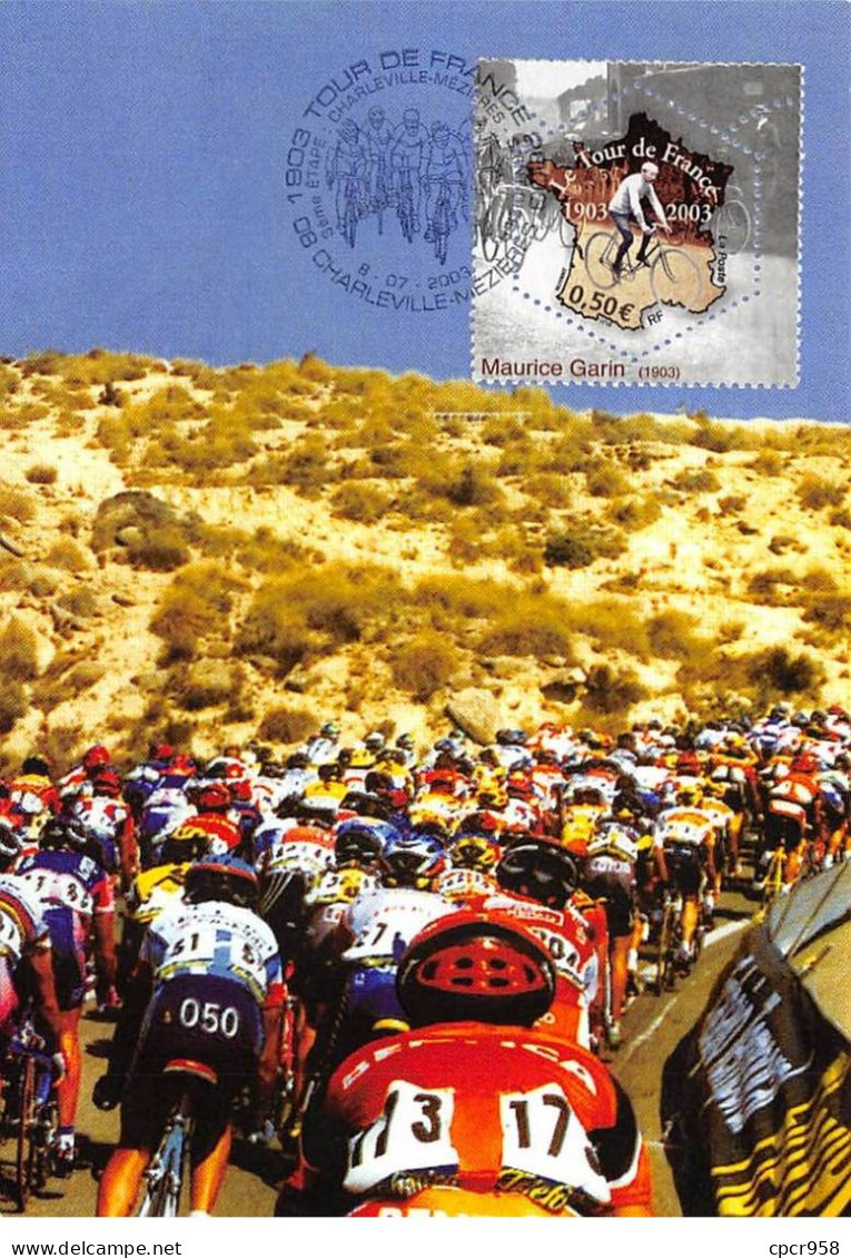 Carte Maximum - FRANCE - COR13287 - 17/07/2003 - Le Tour De France 2003 - 11eme étape - Cachet Narbonne - 2000-2009