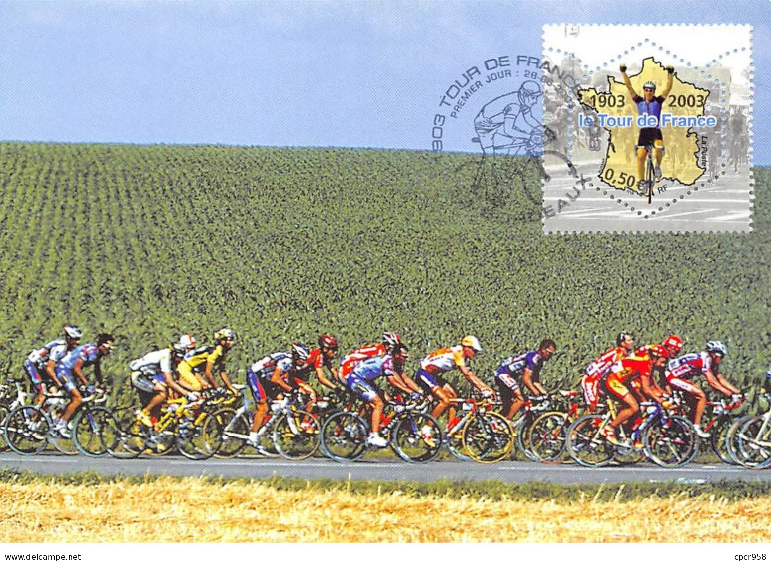 Carte Maximum - FRANCE - COR13279 - 28/06/2003 - Le Tour De France 2003 - Premier Jour - Cachet Bordeaux - 2000-2009