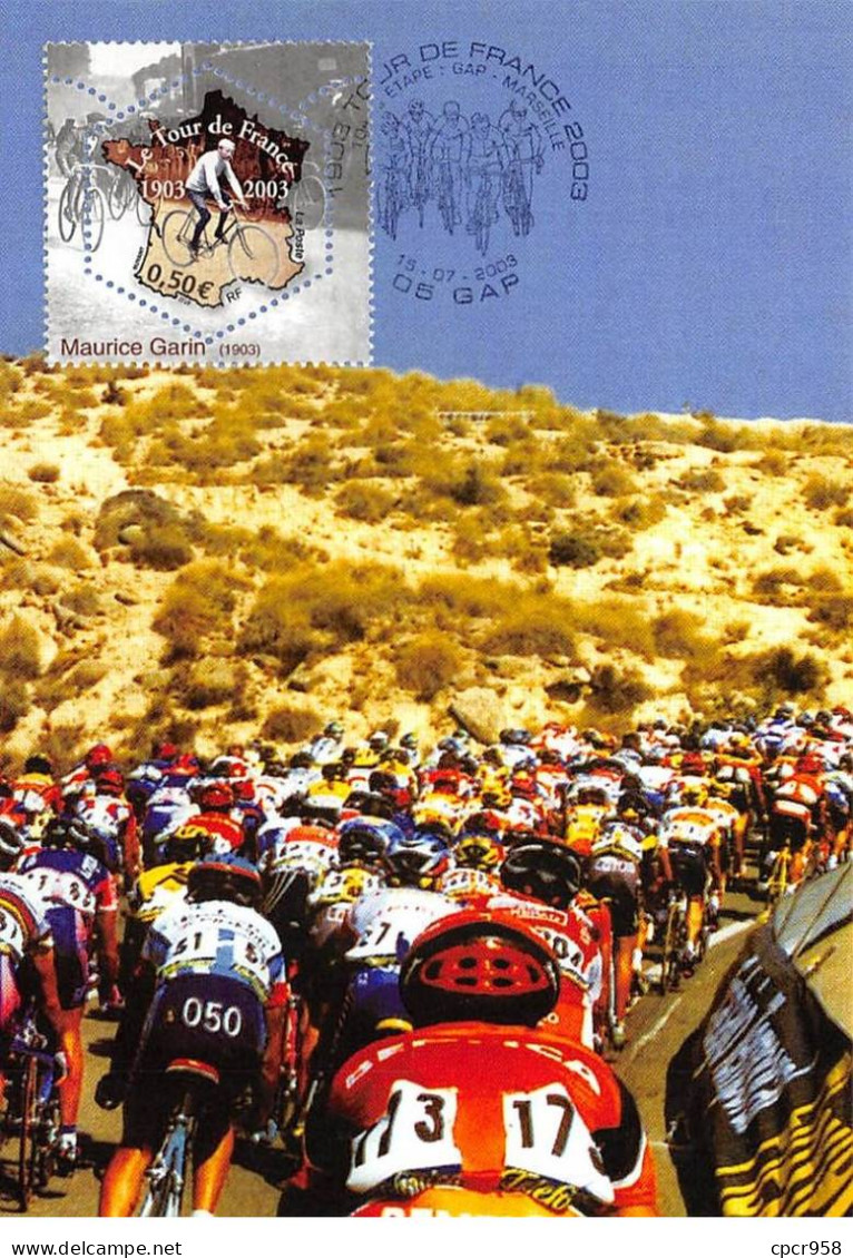 Carte Maximum - FRANCE - COR13289 - 08/07/2003 - Le Tour De France 2003 - 3eme étape - Cachet Charleville-Mézières - 2000-2009