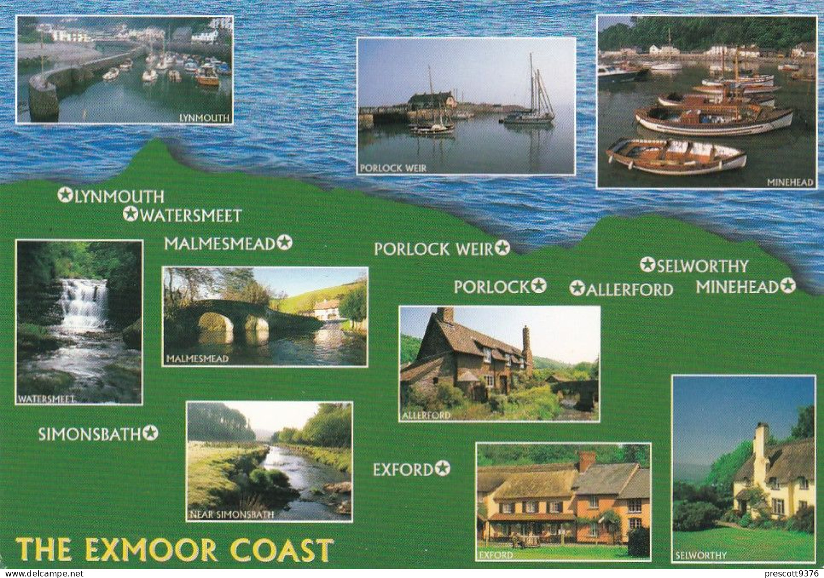Somerset Multiview & Map -   Unused Postcard   - L Size 17x12Cm - LS4 - Sonstige & Ohne Zuordnung