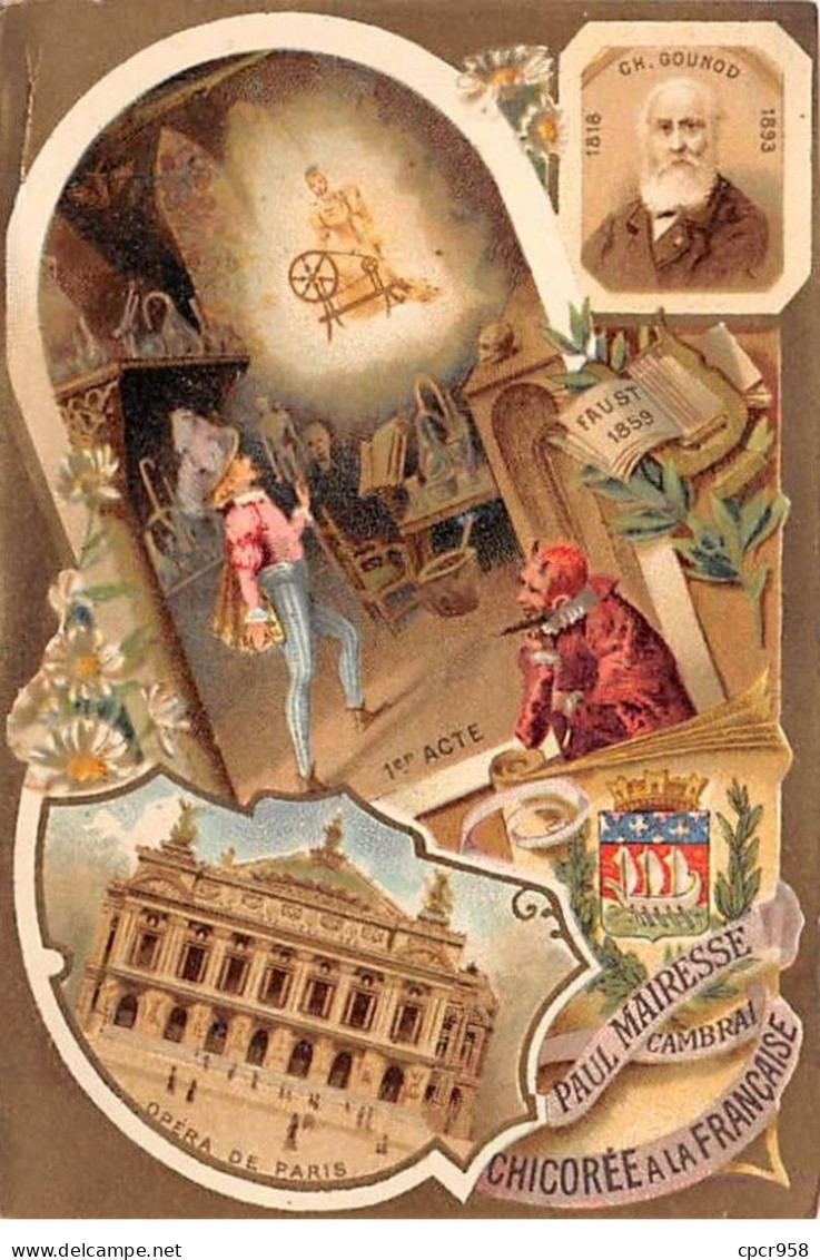 CHROMOS.AM23327.7x11 Cm Env.Chicorée à La Française.Opéra De Paris.Gounod.Le Démon.1e Acte - Thé & Café