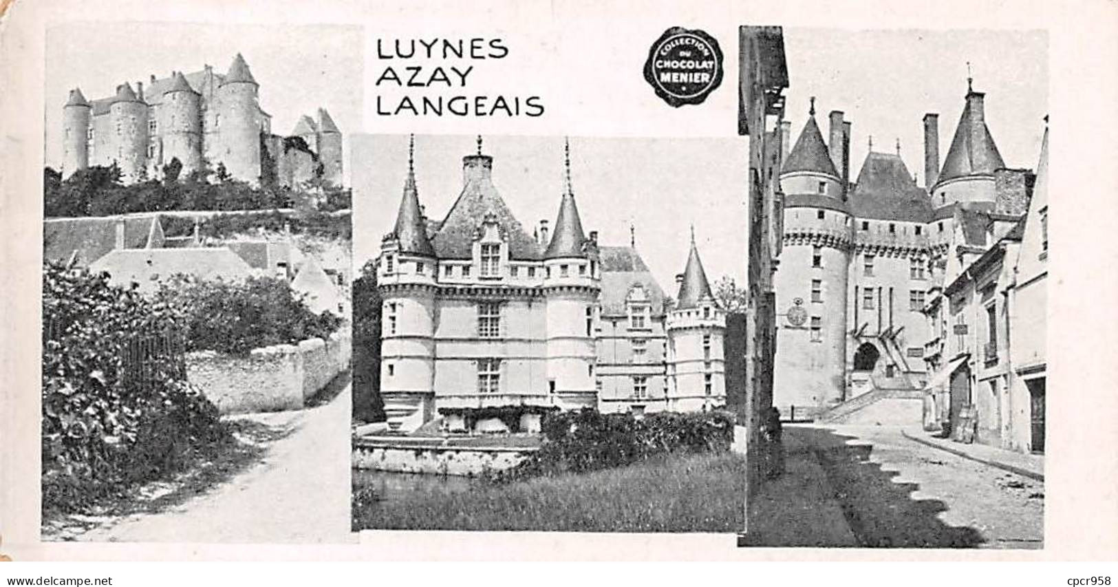 CHROMOS.AM22837.Chocolat Menier.Collection Ville.Vue D'ensemble Luynes.Azay.Langeais - Menier