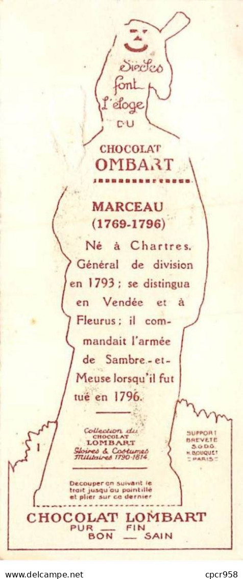 CHROMOS.AM22824.Chocolat Lombart.5x12 Cm Env.Gloires Et Costumes Militaires 1790-1814.N°1.Marceau - Lombart