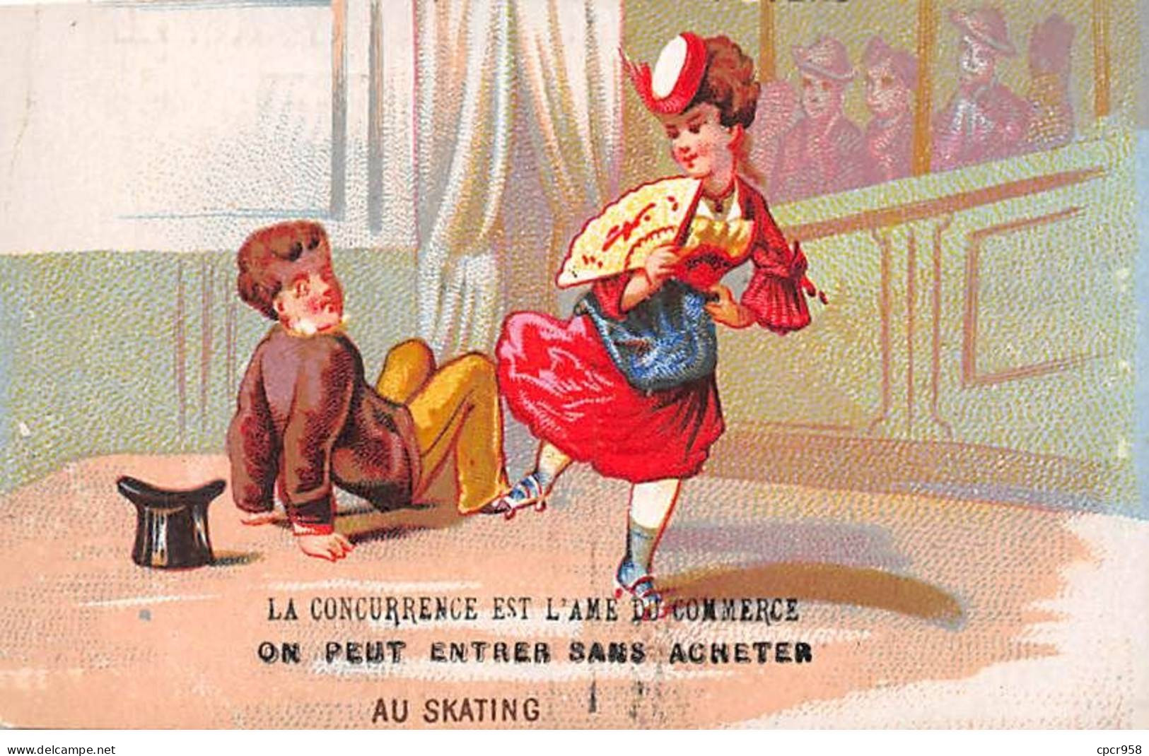 CHROMOS.AM23023.7x11 Cm Env.Martin Jeune.Bazar De L'exposition Universelle.Au Skating - Other & Unclassified