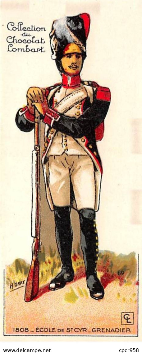 CHROMOS.AM22804.Chocolat Lombart.5x12 Cm Env.Gloires Et Costumes Militaires 1790-1814.N°69.Grenadier.St Cyr - Lombart