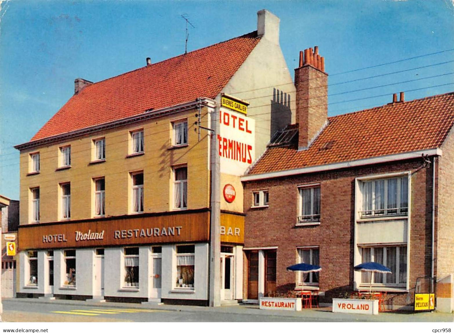 59 - SAN61852 - BRAY DUNES GARE - Hôtel Restaurant Terminus - Compagnie Des Arts - CPSM 10x15 Cm - Bray-Dunes