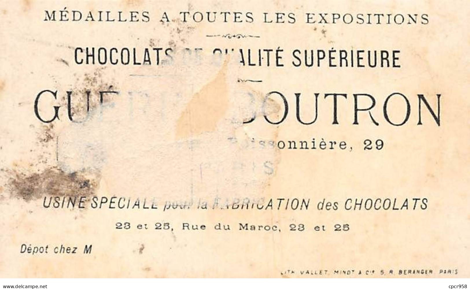 Chromos - COR13872 - Chocolat Guérin-Boutron - Gendarmes - Colline - 10x6 Cm Environ - En L'état - Guérin-Boutron