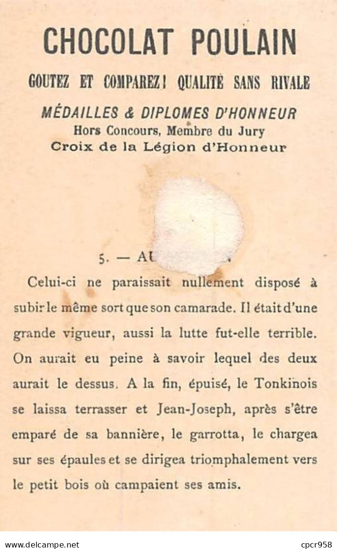 Chromos - COR14685 - Chocolat Poulain - Hommes - Pavillon Noir - Fond Or - 10x6 Cm Environ - En L'état - Poulain