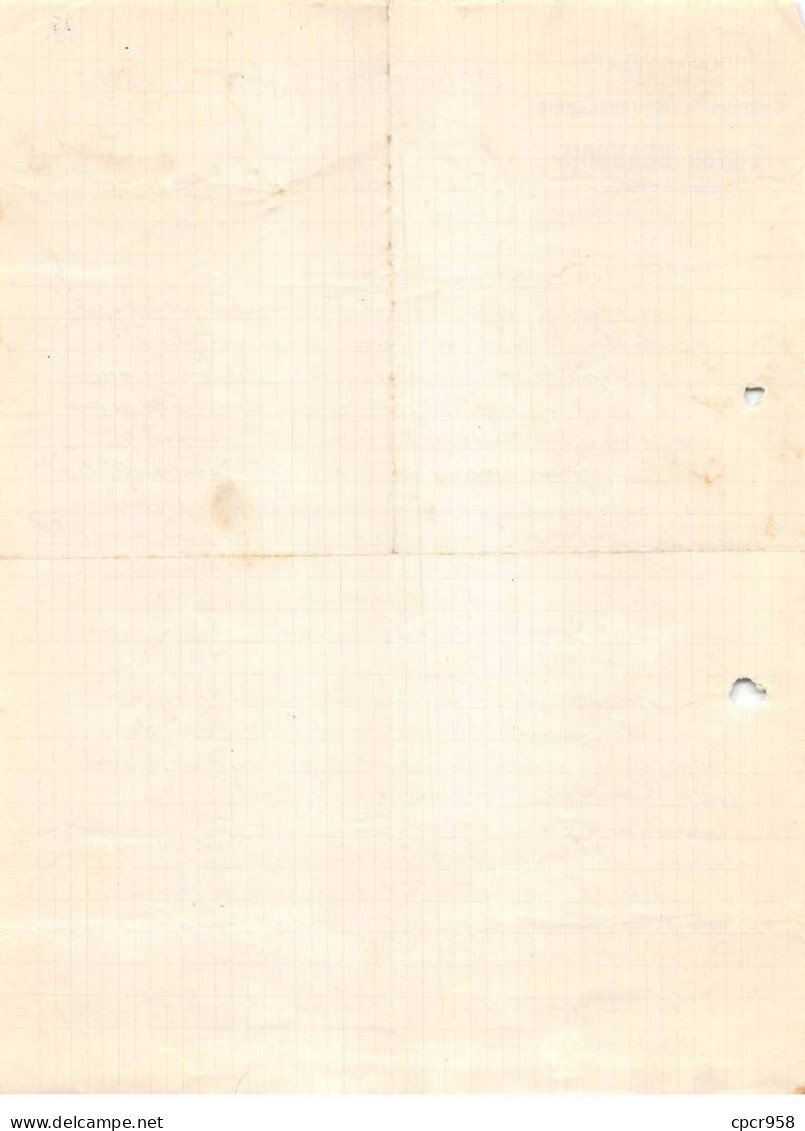 Facture.AM20810.Algérie.Oran.1919.Victor Beaubois.Cuirs.Peaux.Crépins.Bourrellerie.Représentant Voyageur - Altri & Non Classificati