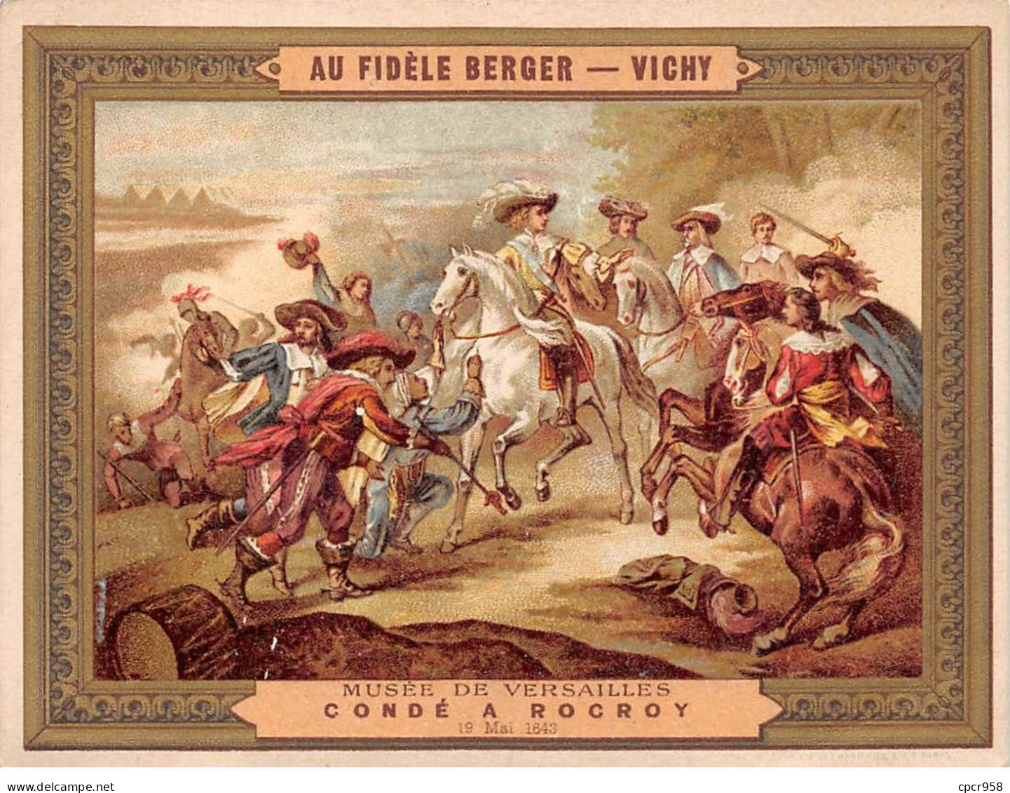 Chromos - COR14846 - Au Fidèle Berger - CONDE A ROCROY - Chevaux - Soldats - 14x10 Cm Environ - Sonstige & Ohne Zuordnung