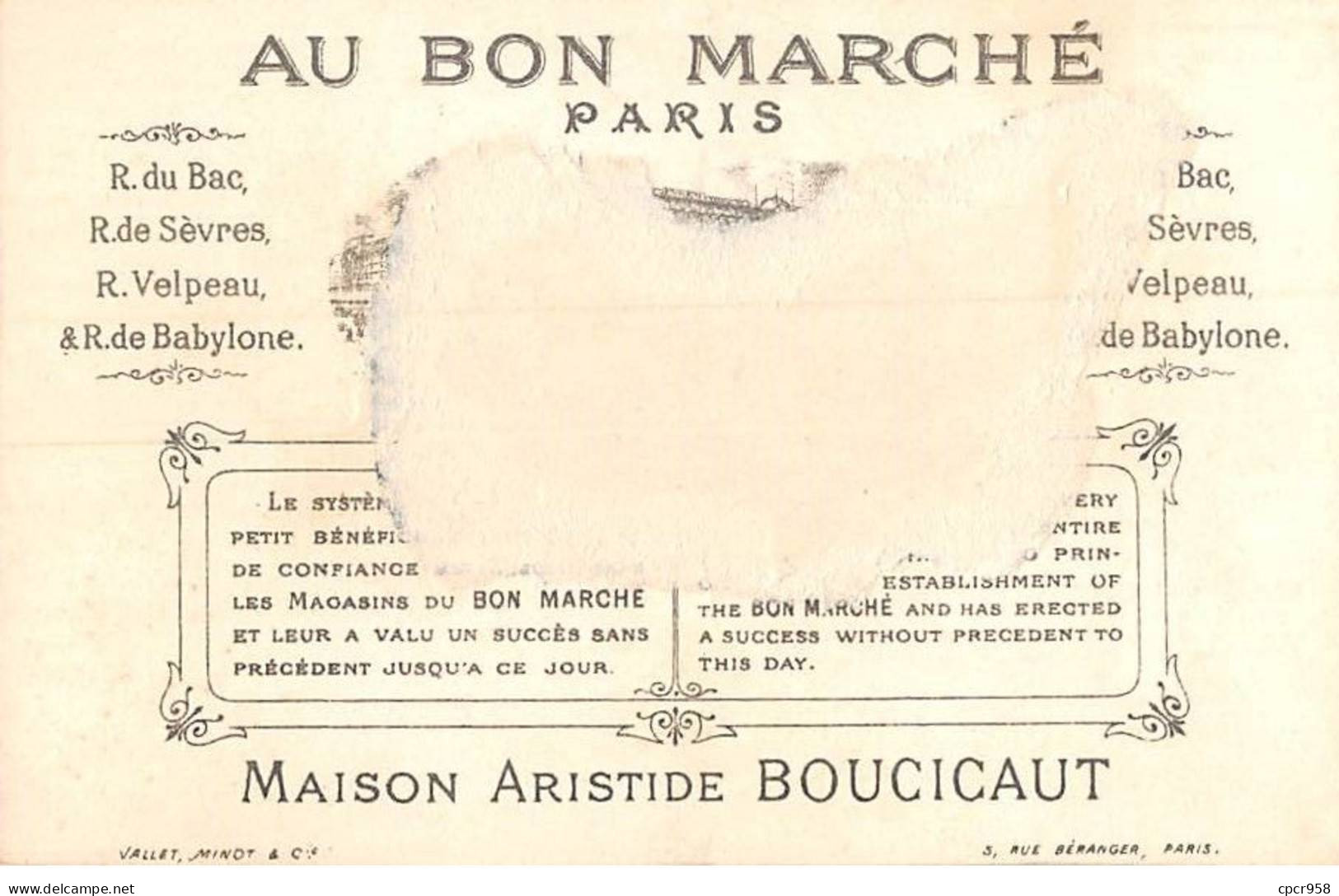 Chromos - COR14742 - Au Bon Marché - Fauconnier - Oiseaux - Fond Or - 11x7 Cm Environ - En L'état - Au Bon Marché