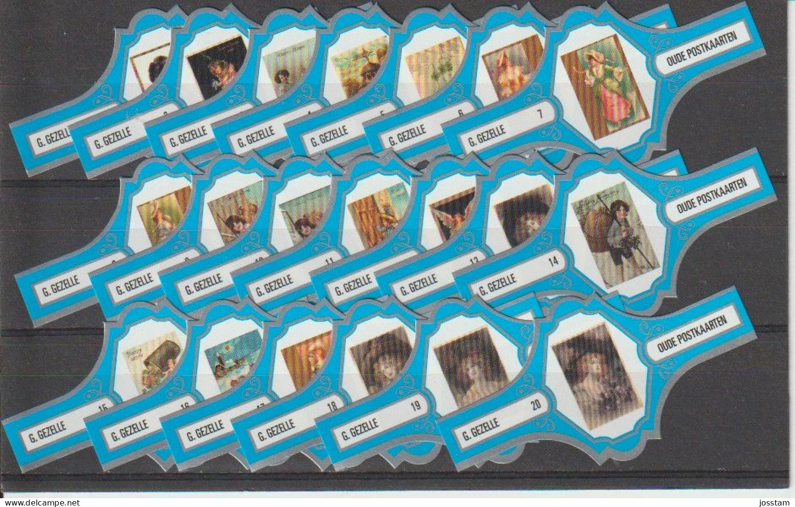 Reeks   2188  Postkaarten   1-20  ,20  Stuks Compleet   , Sigarenbanden Vitolas , Etiquette - Sigarenbandjes