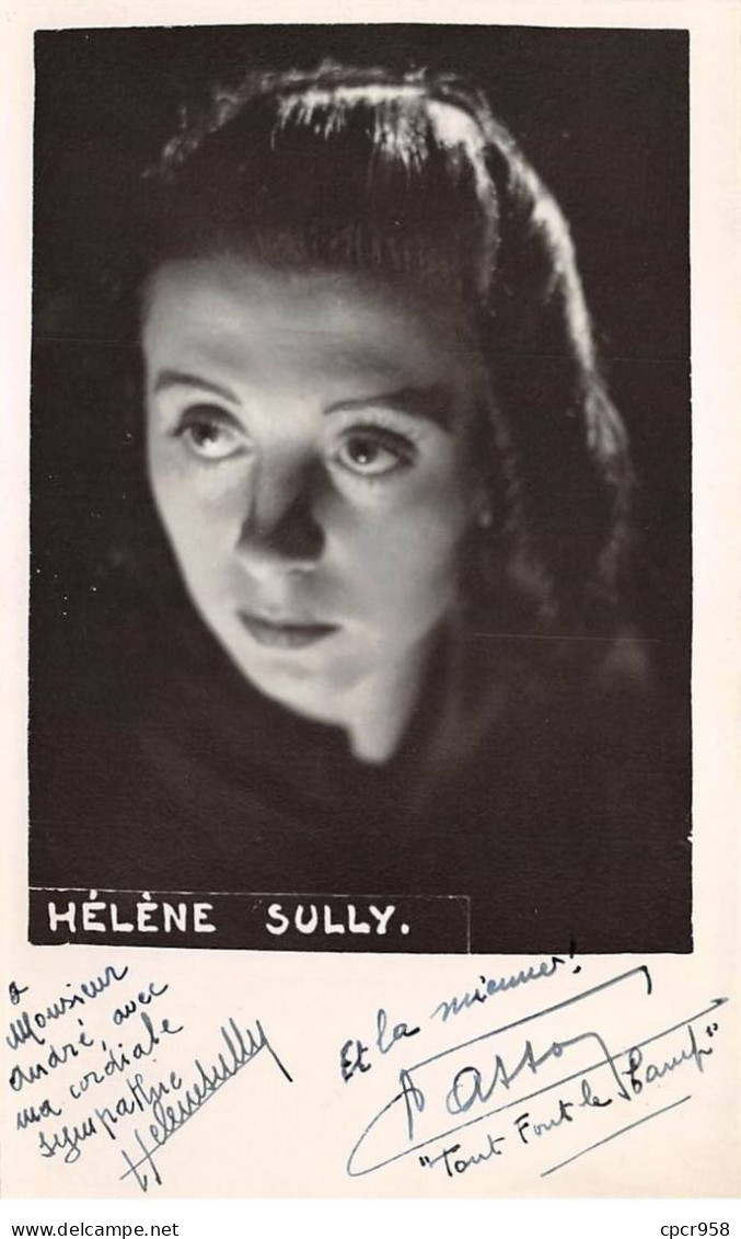 Photographie . Moi10053 . Helene Sully.autographe .brucken.18 X 11 Cm. - Foto Dedicate