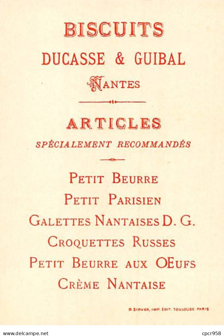 CHROMOS.AM23862.7x10 Cm Env.Petit Parisien.Biscuit Nouveau.Ducasse & Guibal.Enfants.Fleurs - Altri & Non Classificati