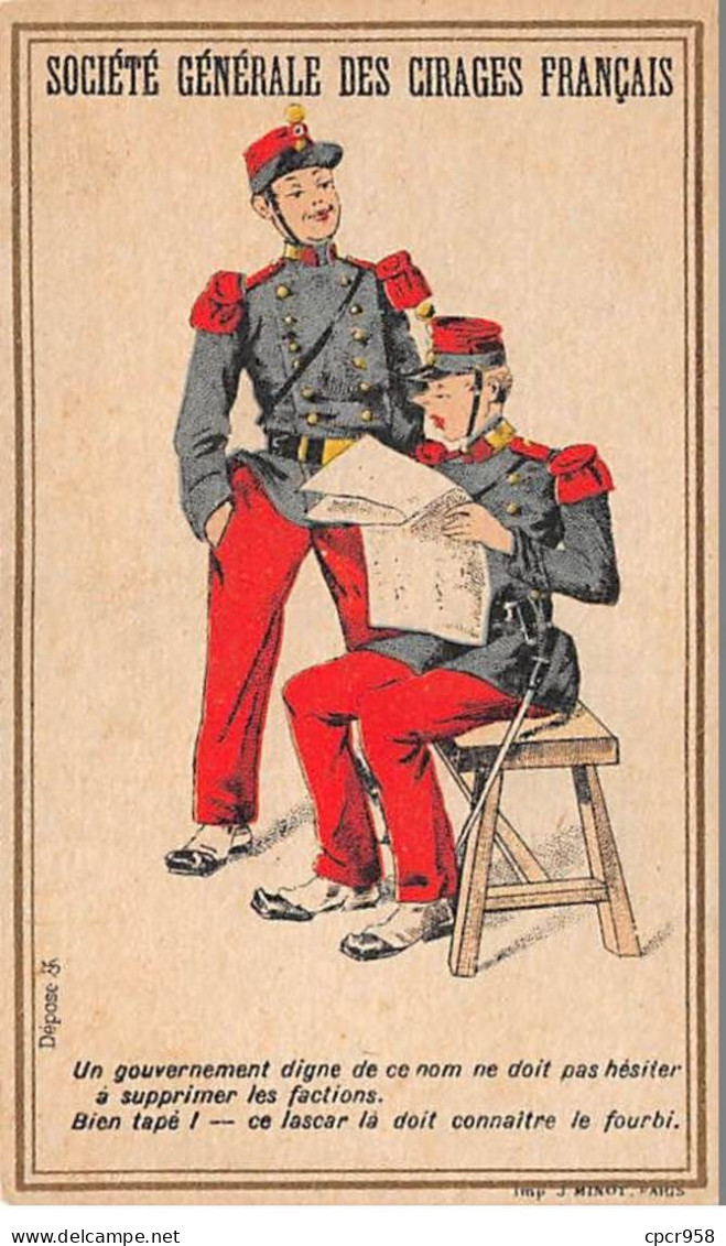 CHROMOS.AM23729.7x10 Cm Env.Société Générale Des Cirages Français.Militaires - Autres & Non Classés