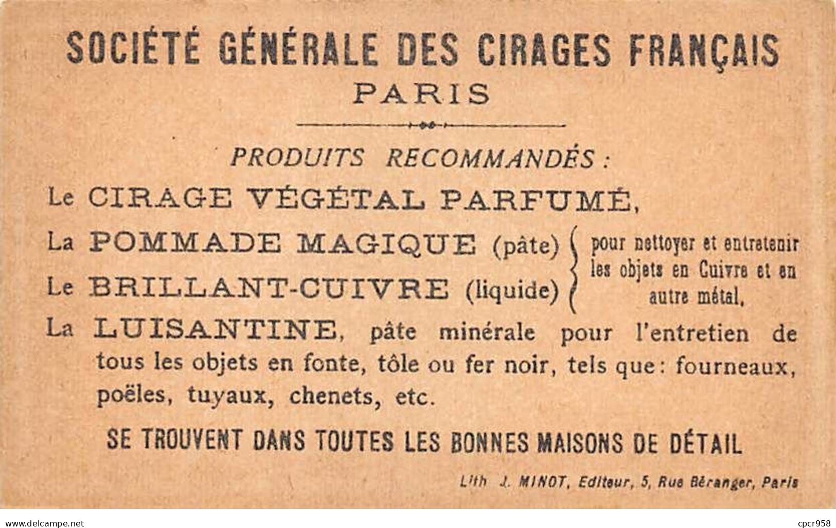 CHROMOS.AM23725.7x10 Cm Env.Société Générale Des Cirages Français.Inspection Scolaire - Autres & Non Classés
