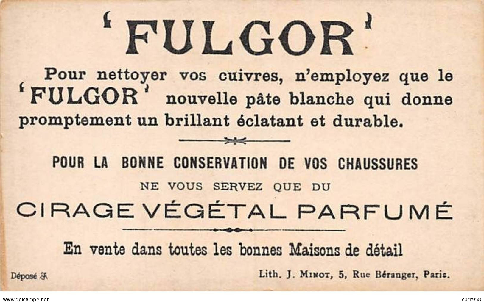 CHROMOS.AM23648.6x10 Cm Env.Société Générale Des Cirages Français.Fulgor.Bagarre - Sonstige & Ohne Zuordnung