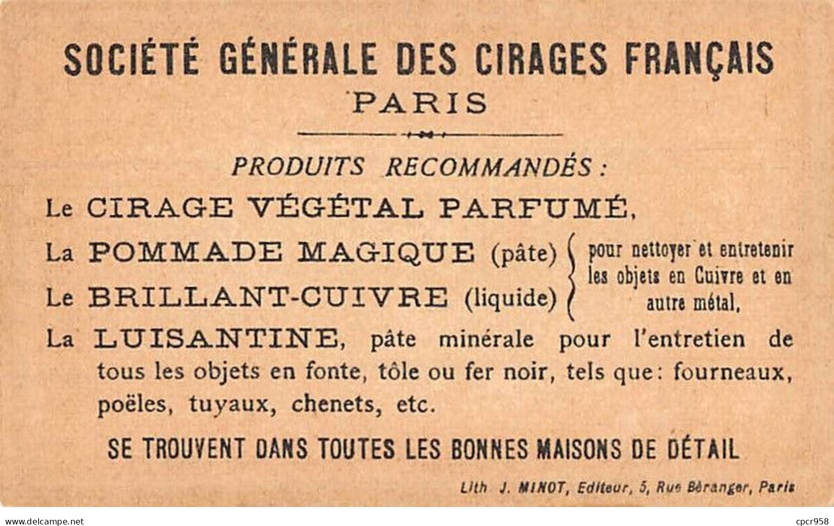 CHROMOS.AM23606.6x10 Cm Env.Société Générale Des Cirages Français.Enfants Au Bord De Mer - Sonstige & Ohne Zuordnung