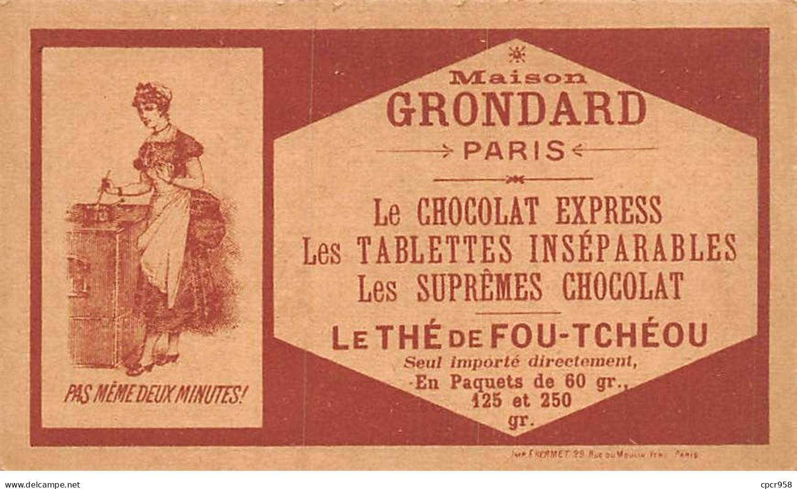 CHROMOS.AM23590.7x11 Cm Env.Chocolat Express Grondard.Pierrot.Arlequin - Other & Unclassified