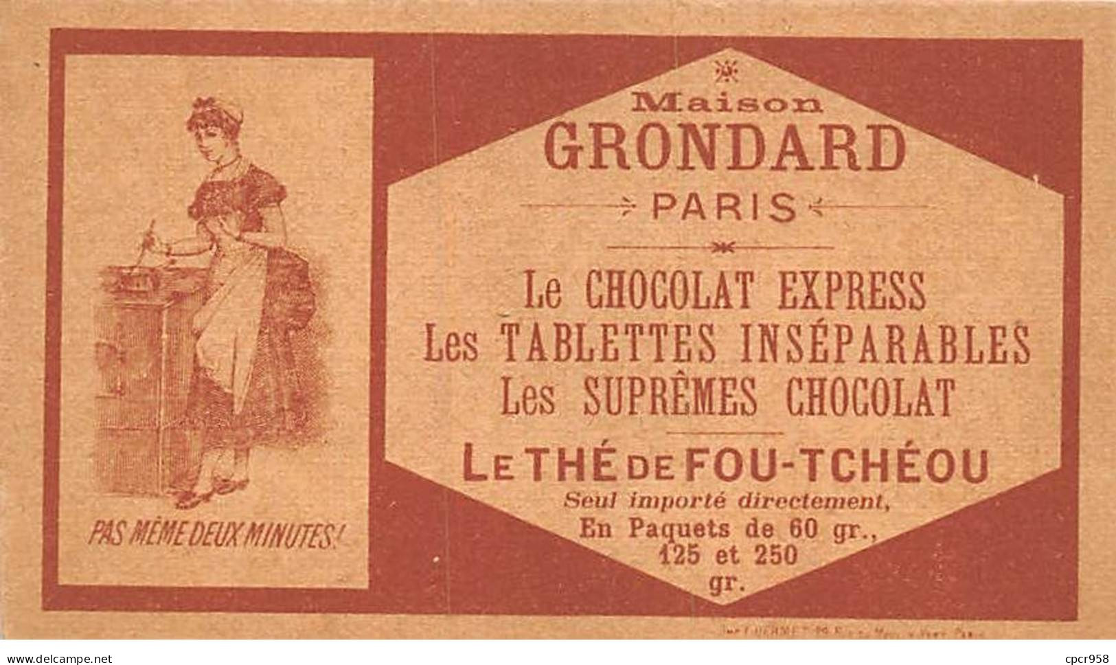 CHROMOS.AM23589.7x11 Cm Env.Chocolat Express Grondard.N°1.Hommes - Other & Unclassified
