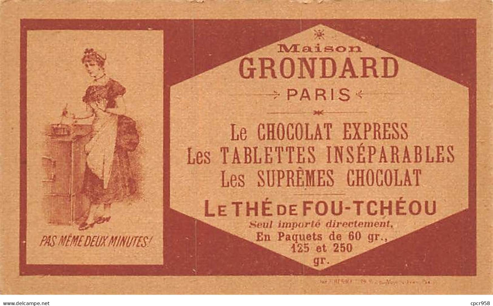 CHROMOS.AM23587.7x11 Cm Env.Chocolat Express Grondard.Enfants Qui Fument La Pipe - Other & Unclassified