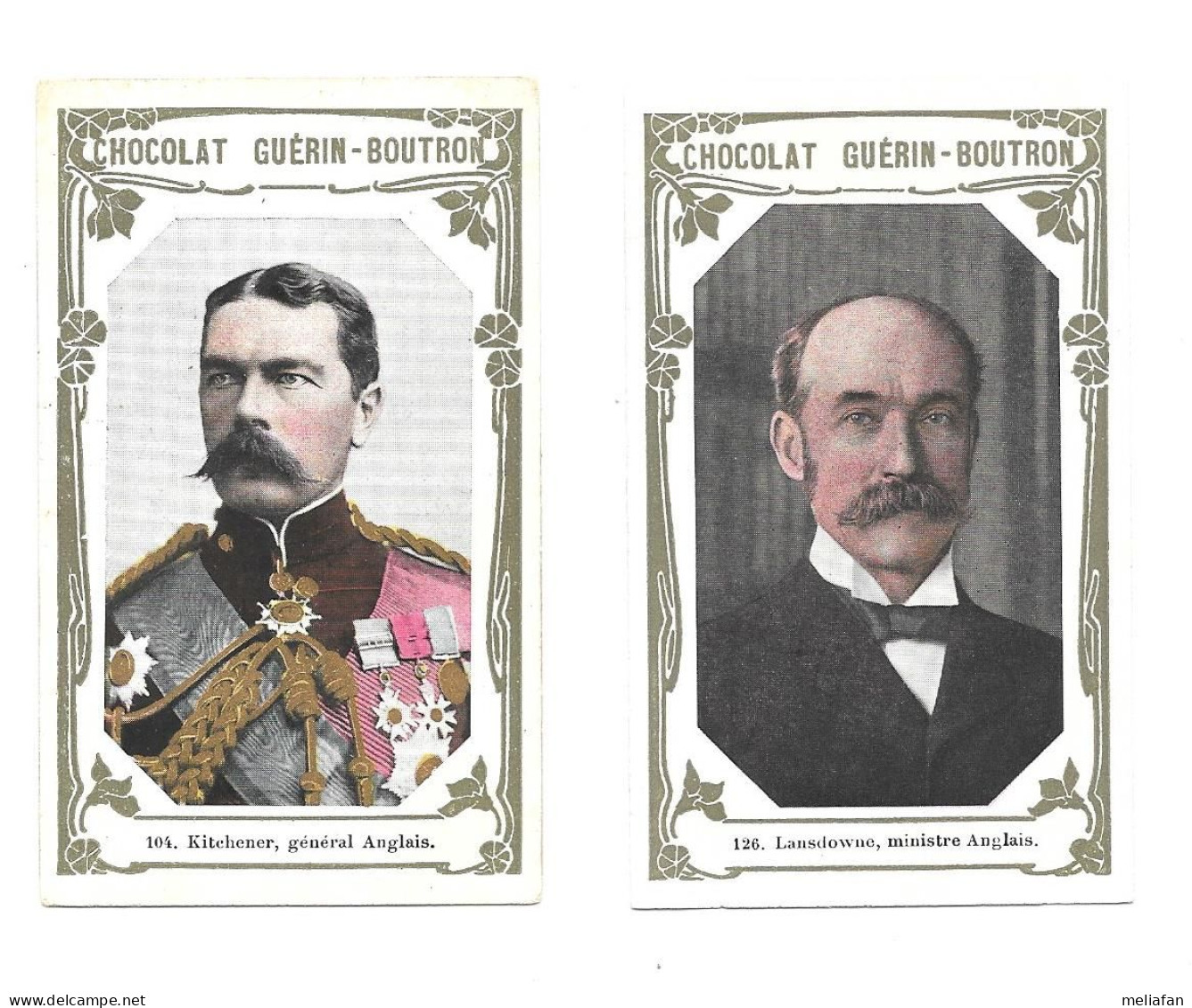 BW49 - GUERIN BOUTRON CHOCOLATE CARDS - LORD KITCHENER - LASDOWNE PRIME MINISTER - Guerin Boutron