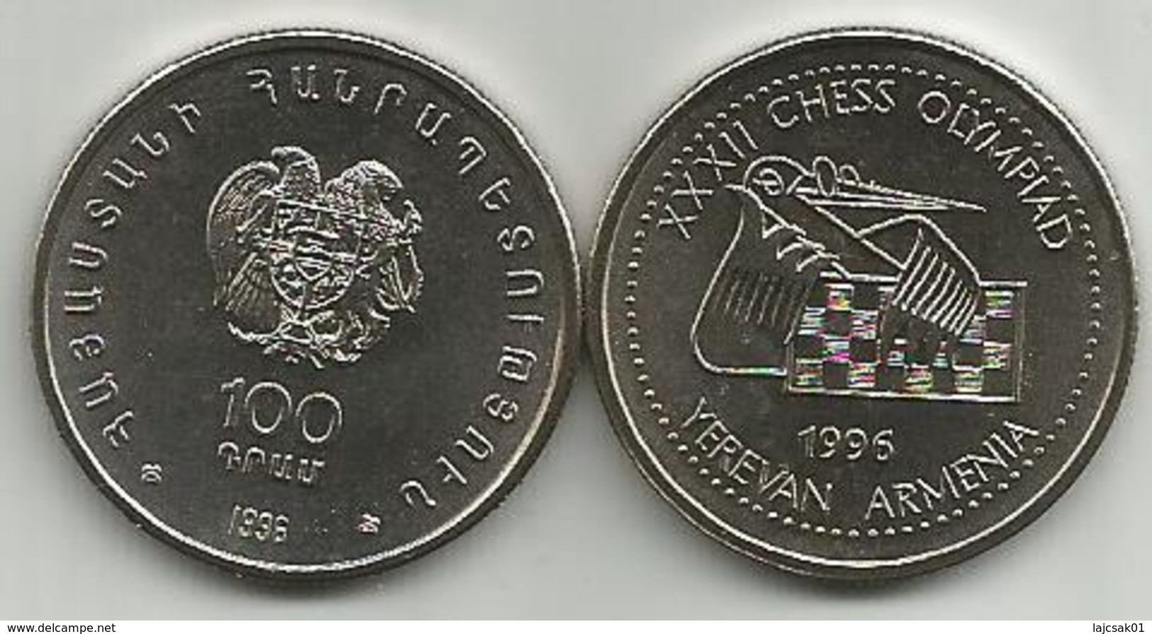 Armenia 100 Dram 1996. XXXII CHESS OLYMPIAD YEREVAN High Grade - Armenië