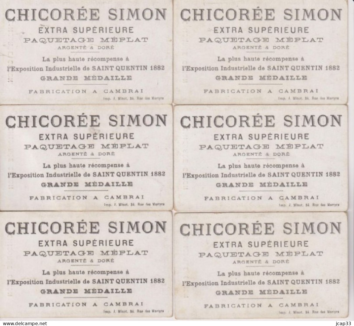 CHICOREE SIMON  -  LOT DE 12 CHROMOS  - - Other & Unclassified