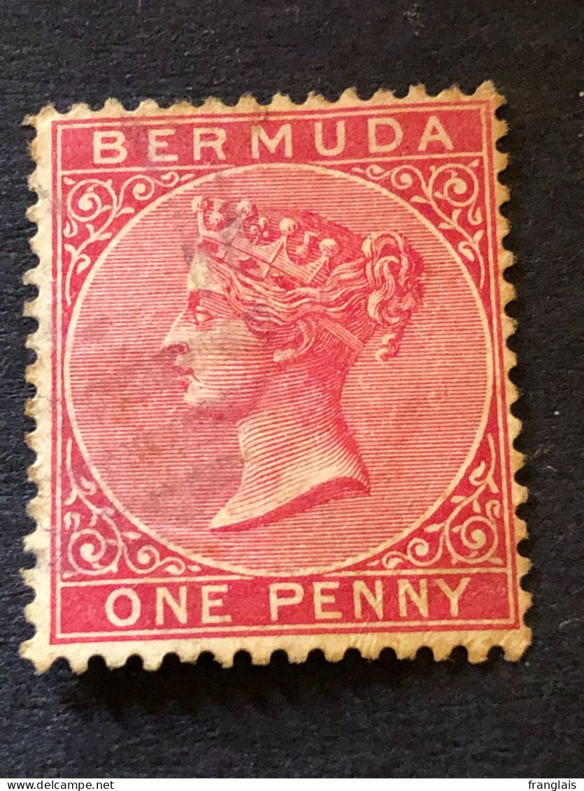 BERMUDA SG24 1d Carmine Rose, Light Cancel - Bermudes