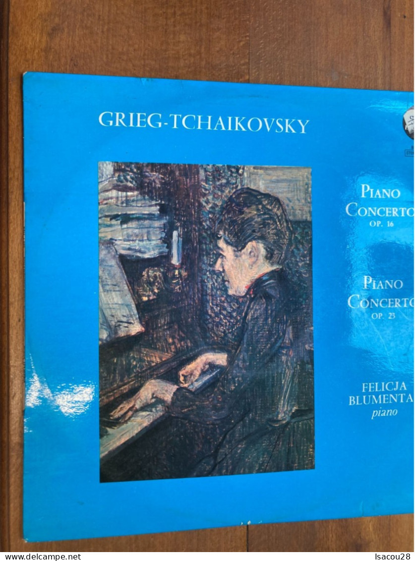 LP - 33T - GRIEG  ET TCHAIKOVSKY CONCERTOS PIUR PIANO FELICJA BLUMENTAL -  VOIR POCHETTE (SOUS PLASTIQUE) - Clásica