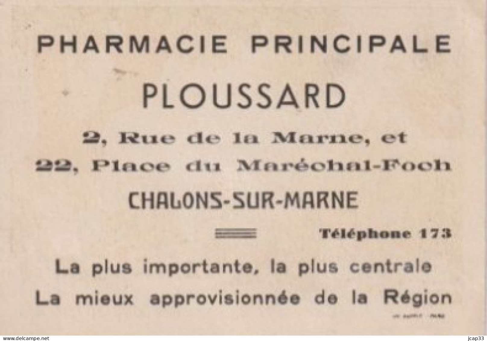 PHARMACIE PLOUSSARD  CHALONS SUR MARNE  -  J'ai Peur ! Un Méchant Loup Se Cache  - - Altri & Non Classificati