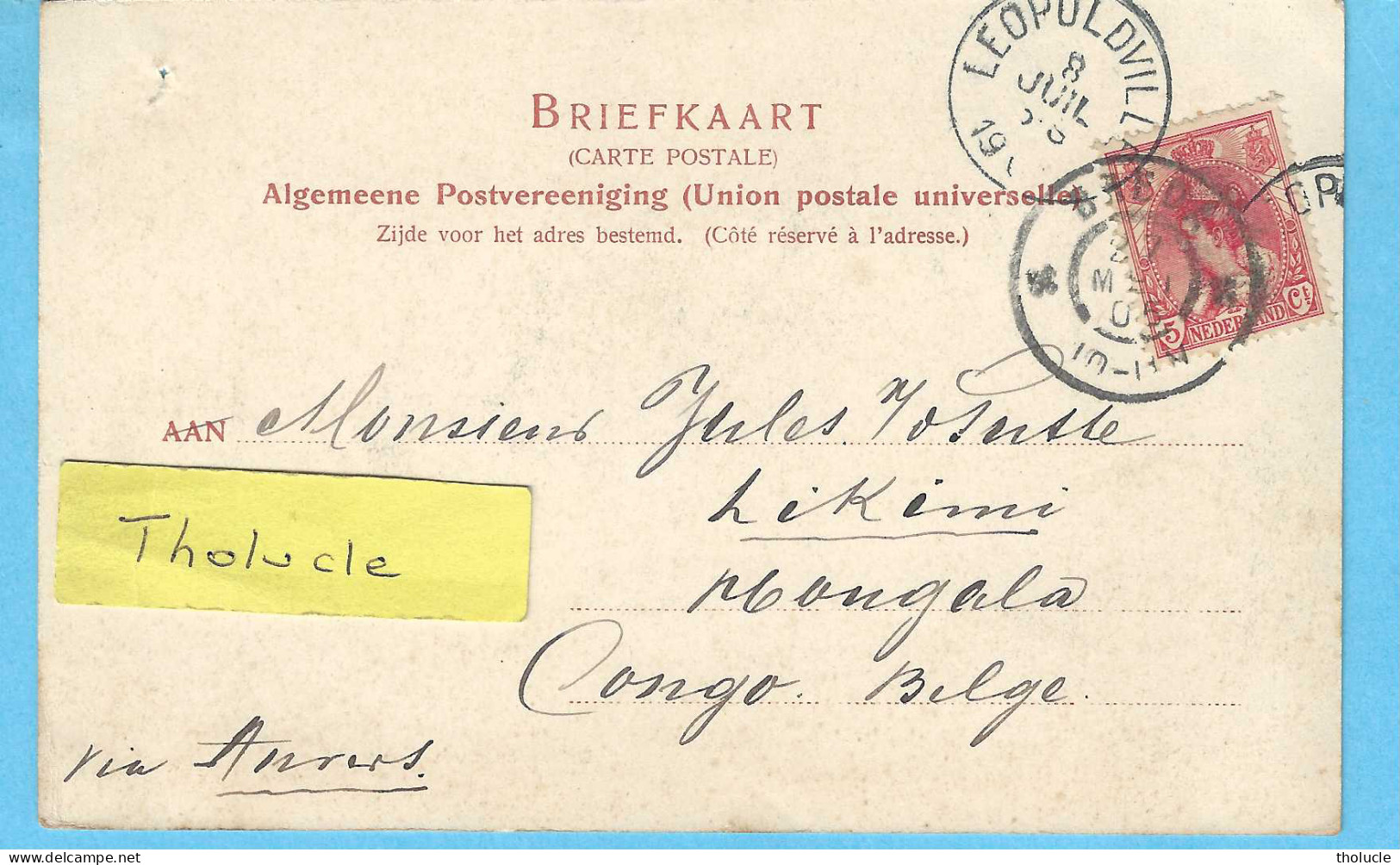 Breda (Noord-Brabant)-1905-Diaconessenhuis-Verzonden Naar Likimi-Congo-Belge-Léopoldville Via Anvers-Très Rare - Breda
