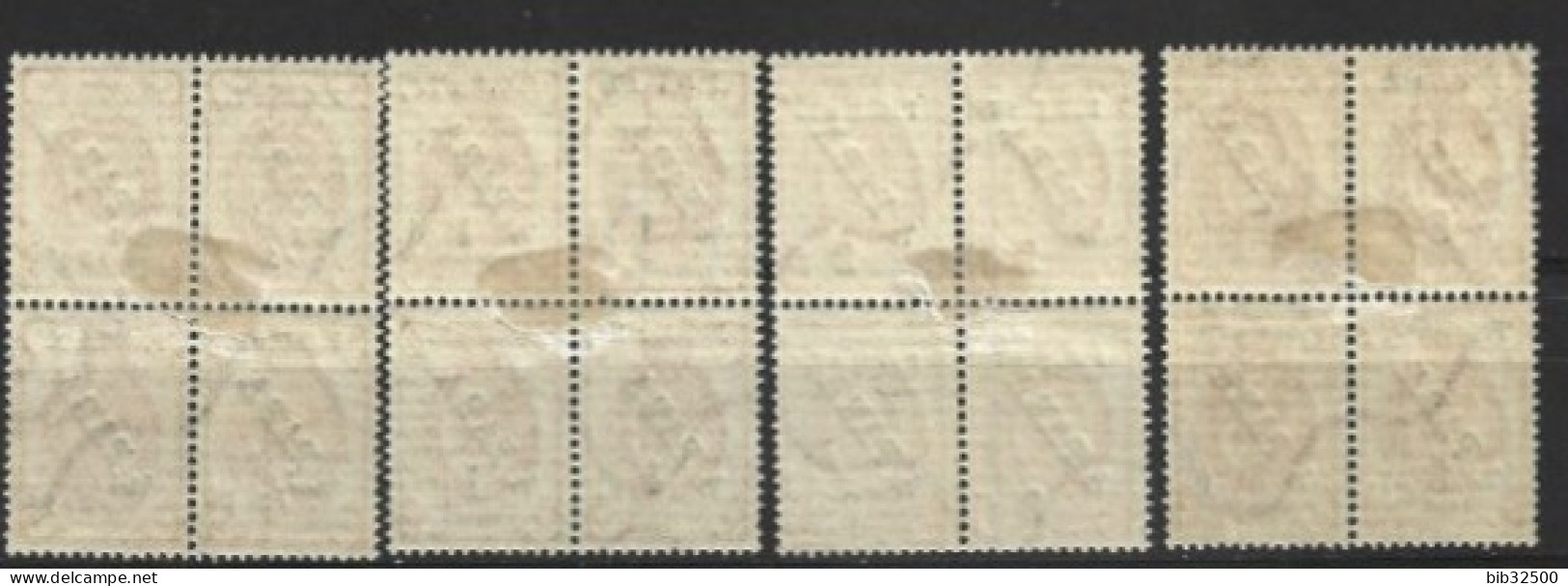 1919 - Timbres De 1900-10- Avec Surcharge G Et Nouvelle Valeur  - 4 Blocs De 4 - Non émis - - Levante