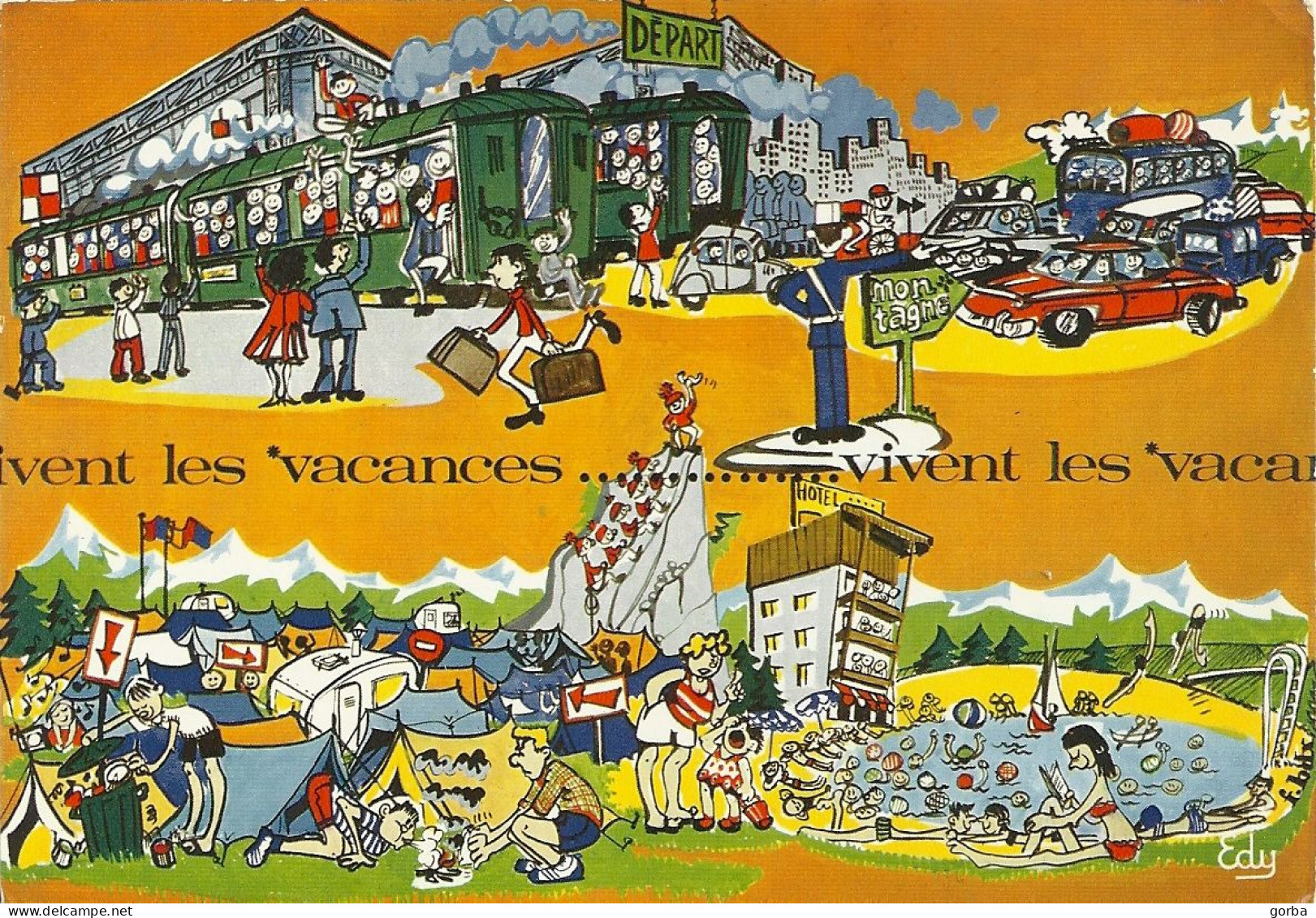 *CPM - Vivent Les Vacances - Anonyme - Contemporánea (desde 1950)