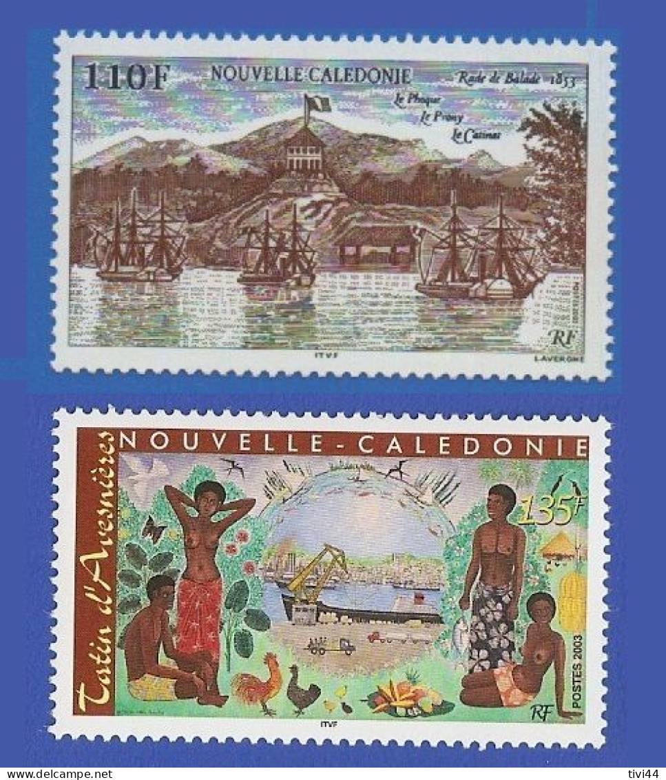 NOUVELLE CALÉDONIE 906 + 907 NEUFS ** RADE DE BALADE + ROBERT TATIN D'AVESNIÈRES - Unused Stamps
