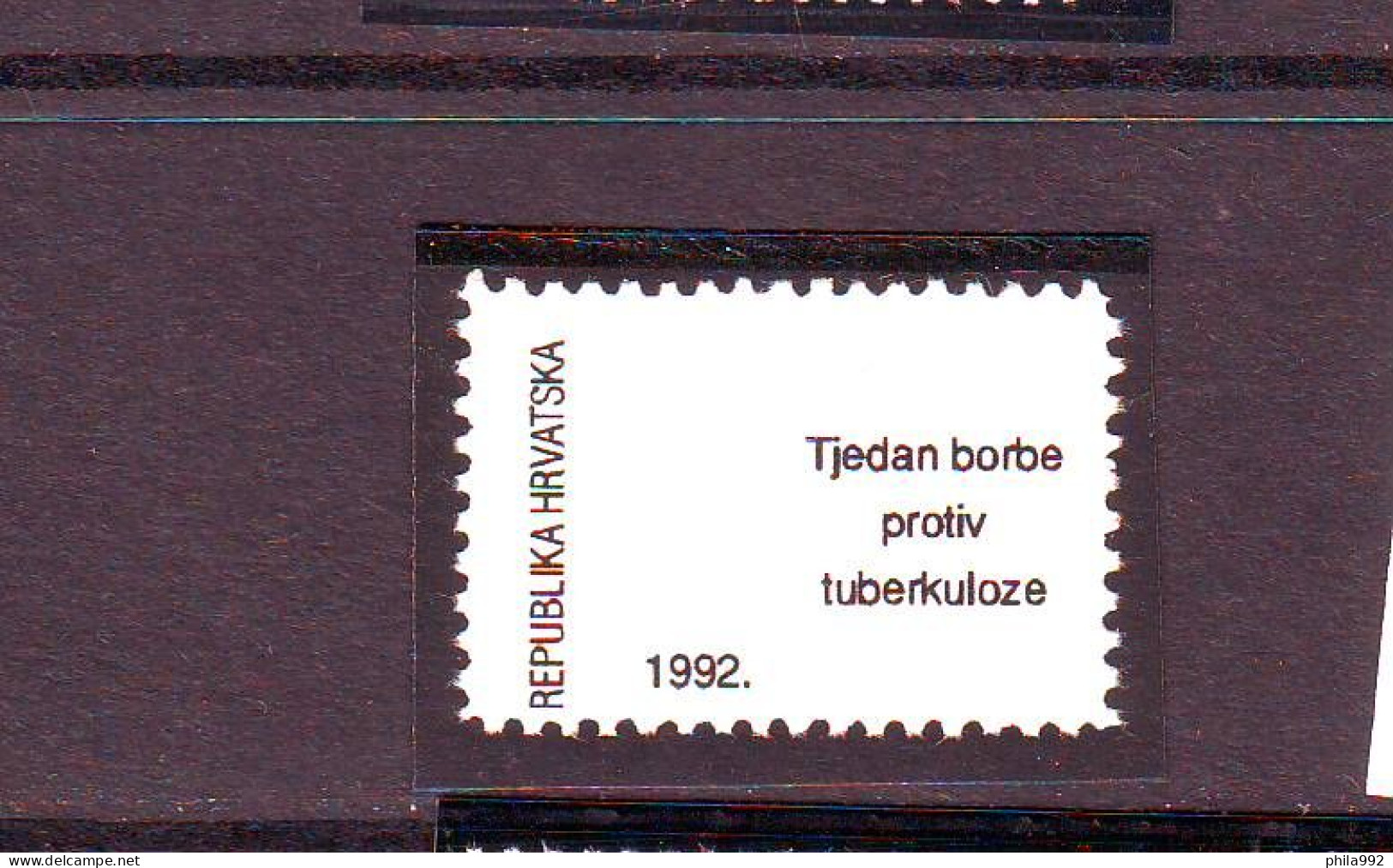 Croatia 1992 Charity Stamp Mi.No 24 Red Cross TBC  MNH - Kroatien