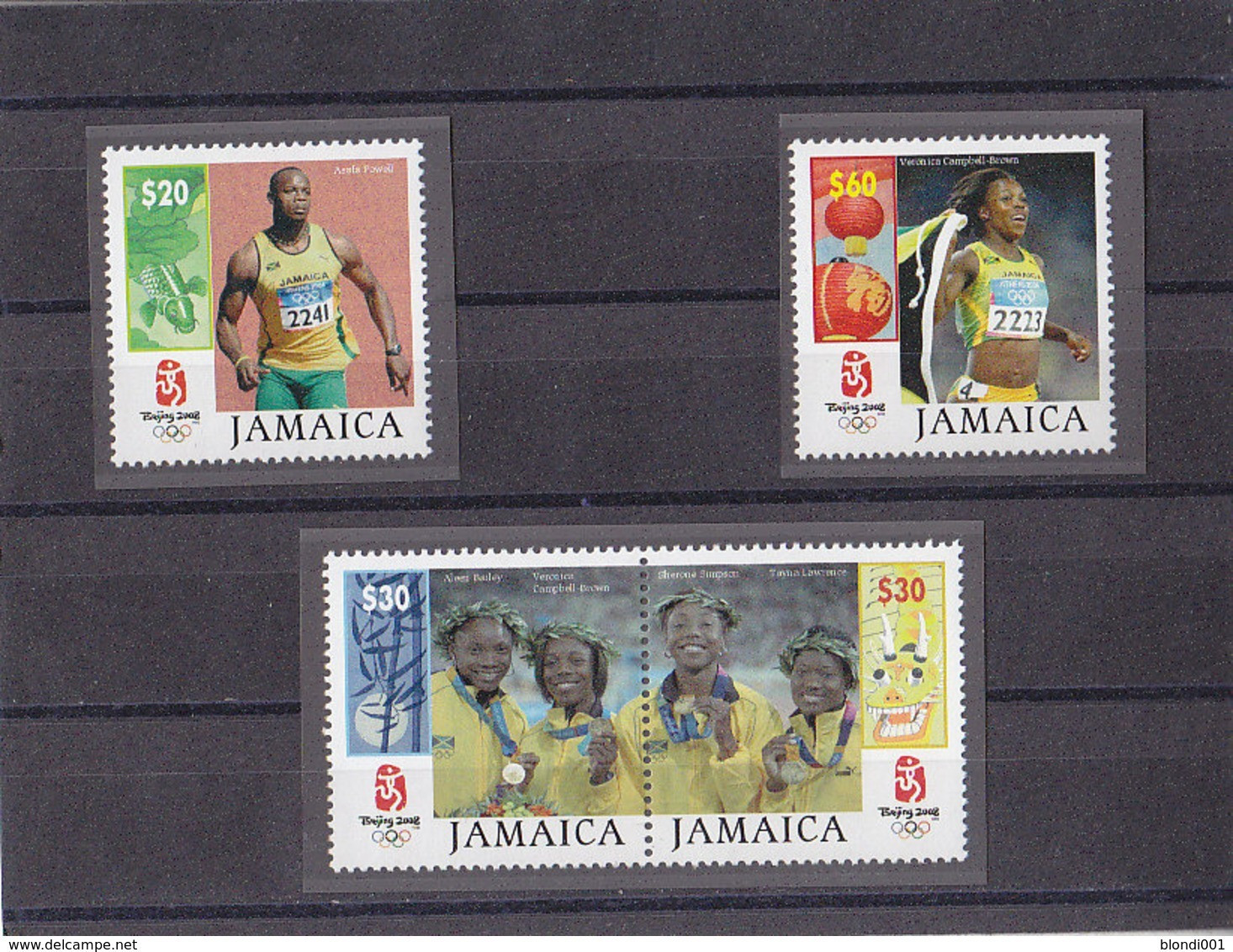 Olympics 2008 - Athletics - JAMAICA - Set MNH - Summer 2008: Beijing