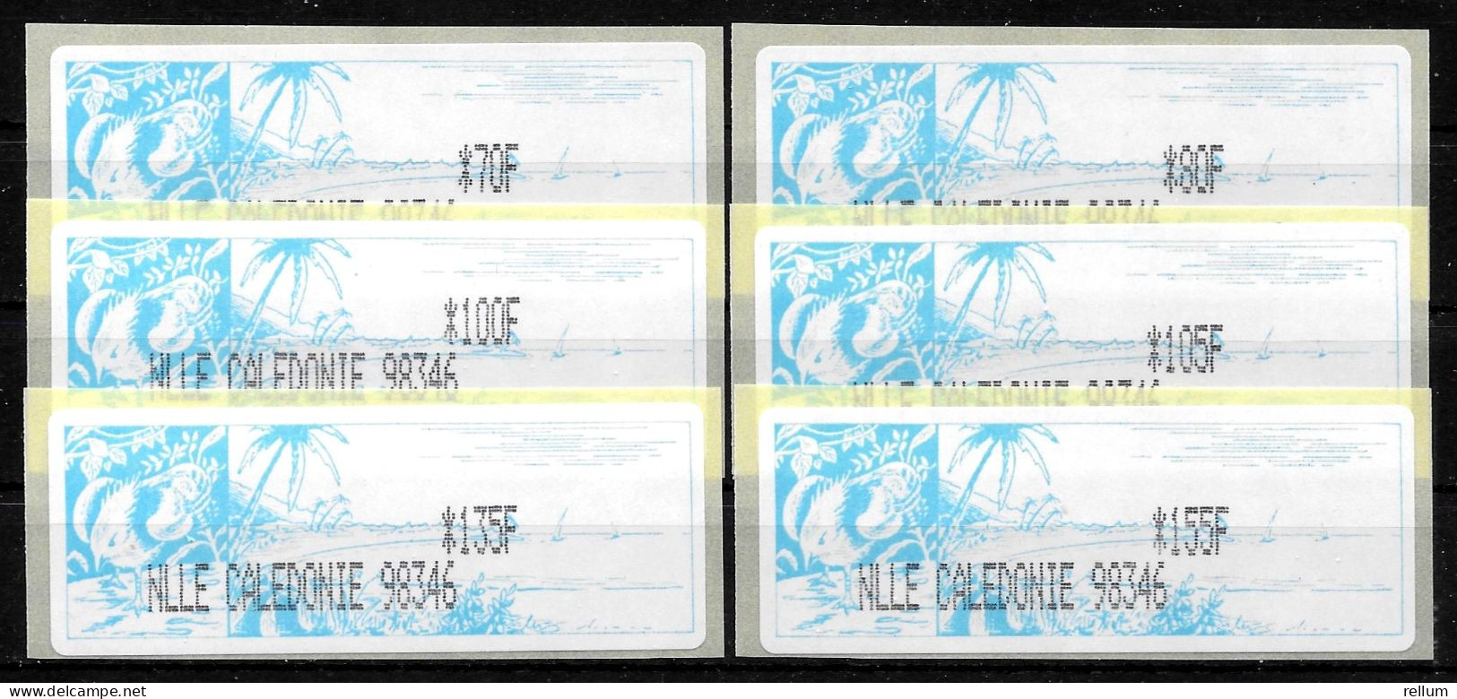 Nouvelle Calédonie 2003 Distributeur - Yvert Et Tellier Nr. 3 - Michel Nr. ATM 1f ** - Franking Labels