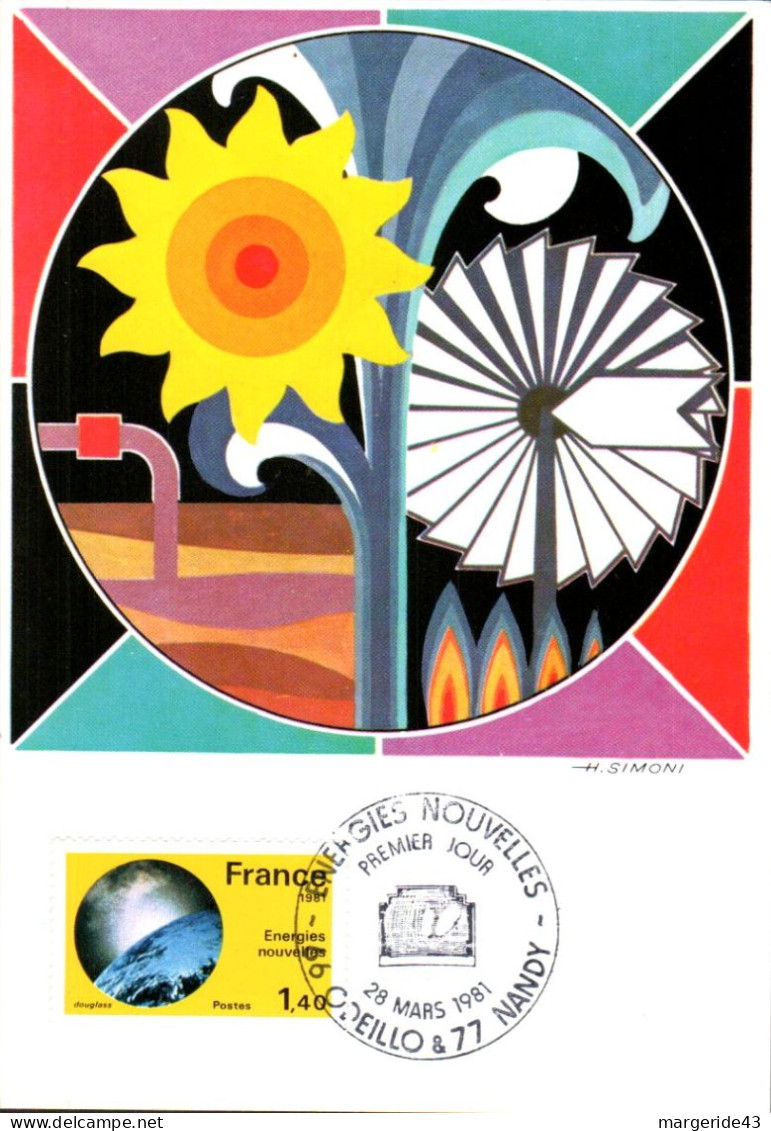 CARTE MAXIMUM 1981 ENERGIES NOUVELLES - 1980-1989