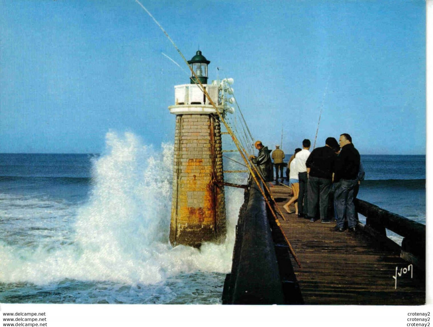 34 CAPBRETON N°6418 Le Phare Jetée Pêcheurs à La Ligne VOIR DOS - Capbreton