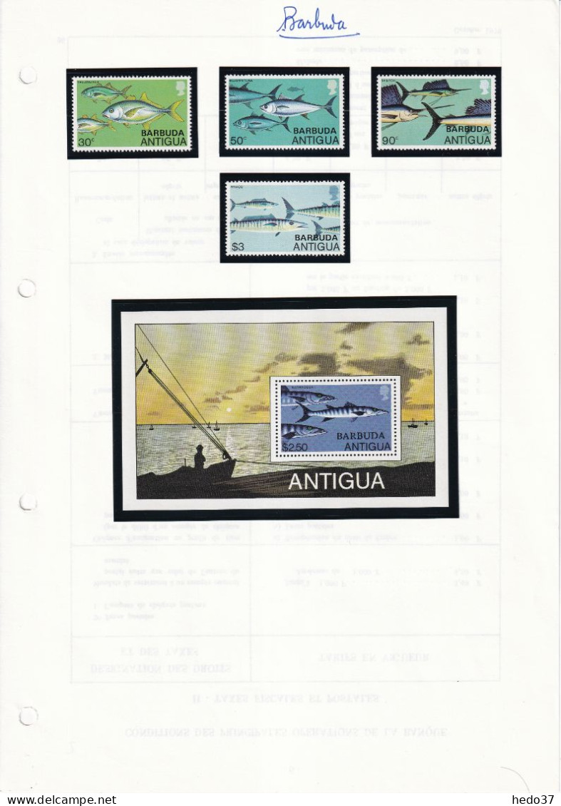 Barbuda - Collection Vendue Page Par Page - Poissons - Neufs ** Sans Charnière - TB - Antigua And Barbuda (1981-...)