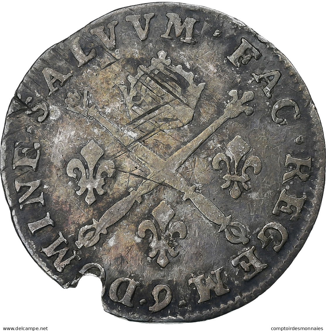France, Louis XIV, 10 Sols Aux Insignes, 1704, Rennes, Argent, TB+, Gadoury:133 - 1643-1715 Lodewijk XIV De Zonnekoning