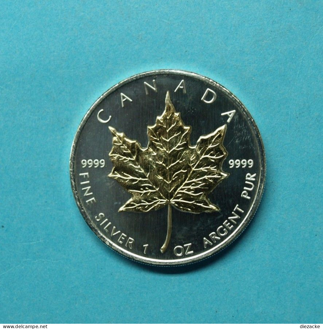 Kanada 2007 5 Dollars Maple Leaf Mit Goldapplikation ST (Kof21/5 - Canada