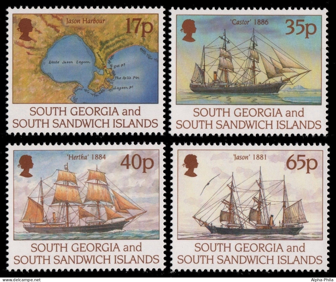 Süd-Georgien 1994 - Mi-Nr. 239-242 ** - MNH - Schiffe / Ships - Südgeorgien
