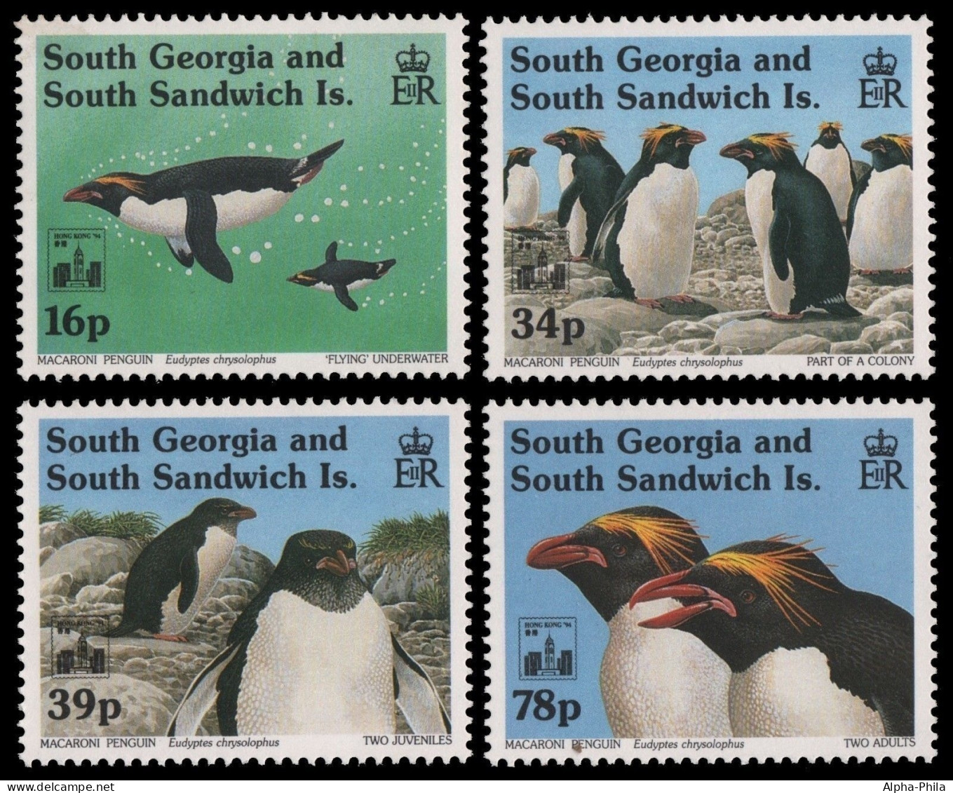 Süd-Georgien 1994 - Mi-Nr. 231-234 ** - MNH - Pinguine / Penguins - Géorgie Du Sud