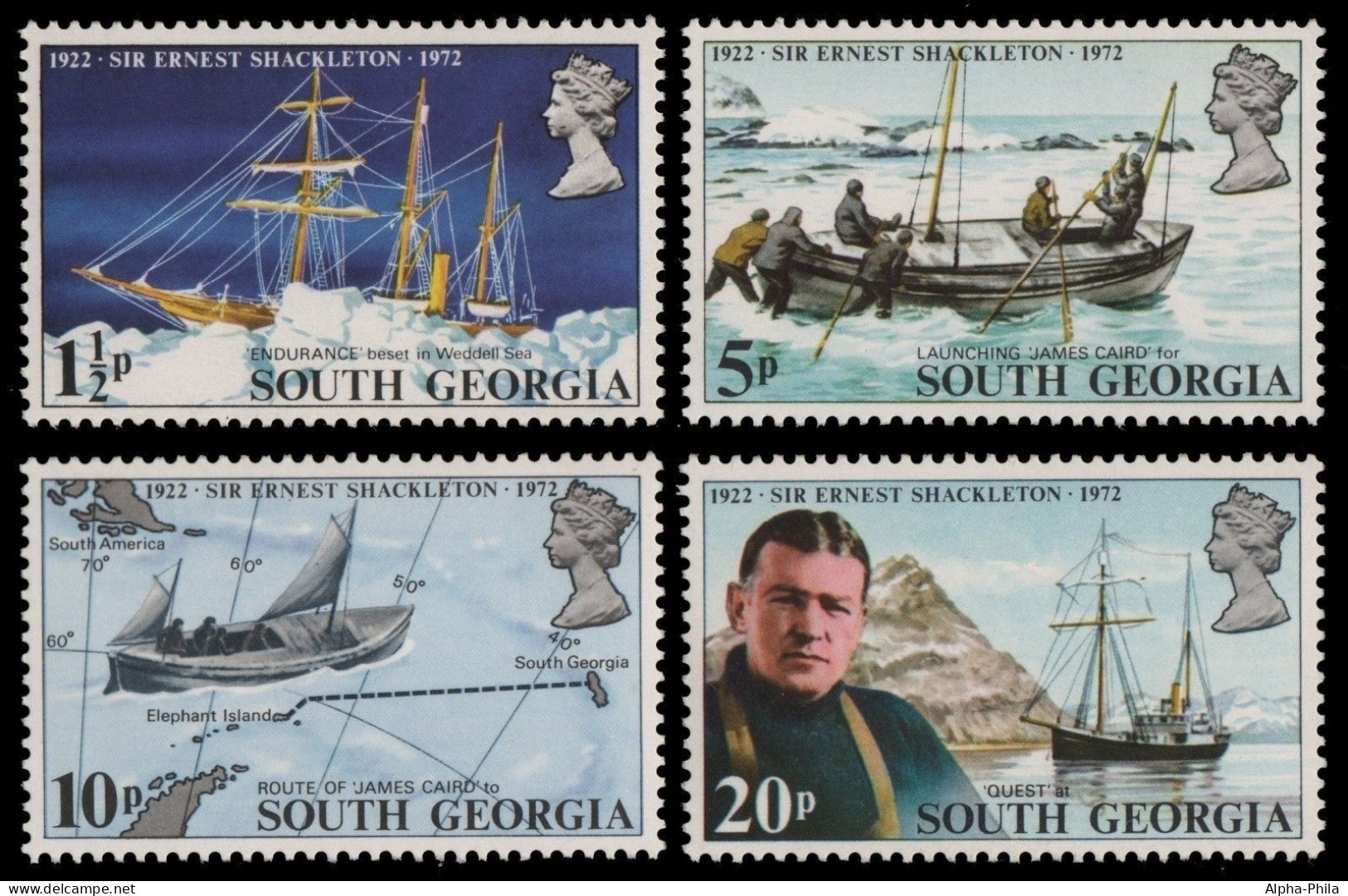 Süd-Georgien 1972 - Mi-Nr. 39-42 ** - MNH - Schiffe / Ships - Géorgie Du Sud